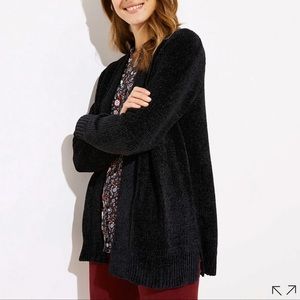 LOFT Chenille Black Cardigan